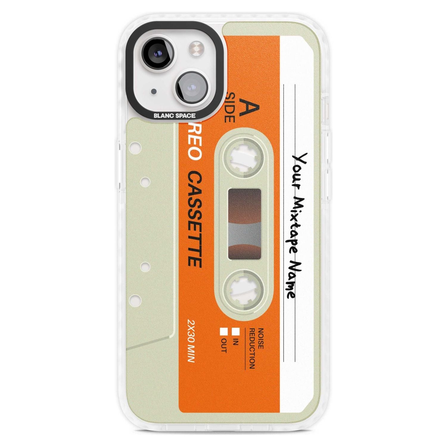 Personalised Classic Cassette Custom Phone Case iPhone 15 Plus / Magsafe Impact Case,iPhone 15 / Magsafe Impact Case Blanc Space