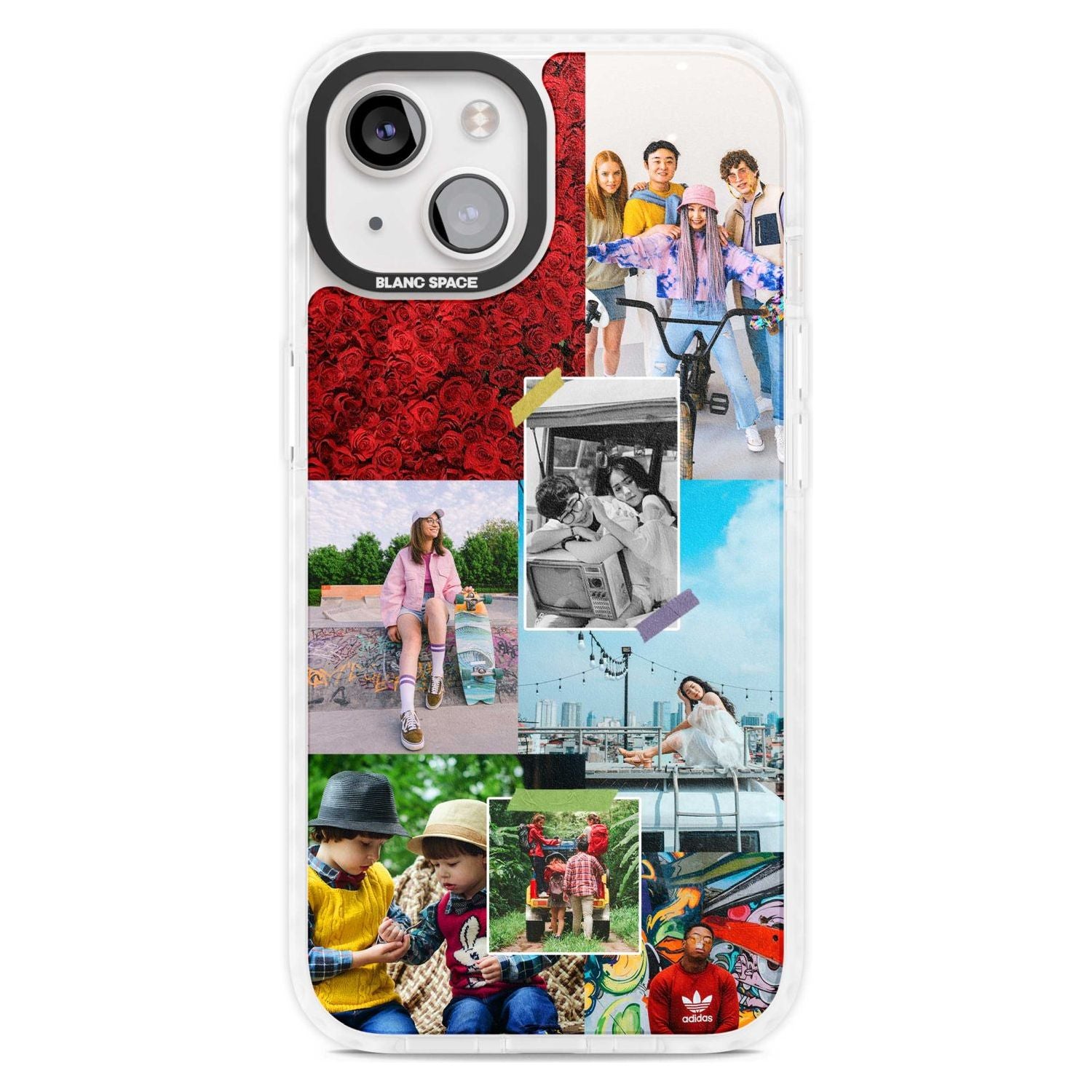 Personalised Photo Collage Custom Phone Case iPhone 15 Plus / Magsafe Impact Case,iPhone 15 / Magsafe Impact Case Blanc Space