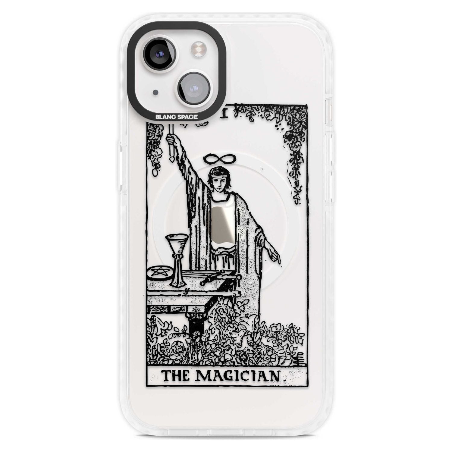 Personalised The Magician Tarot Card - Transparent Custom Phone Case iPhone 15 Plus / Magsafe Impact Case,iPhone 15 / Magsafe Impact Case Blanc Space