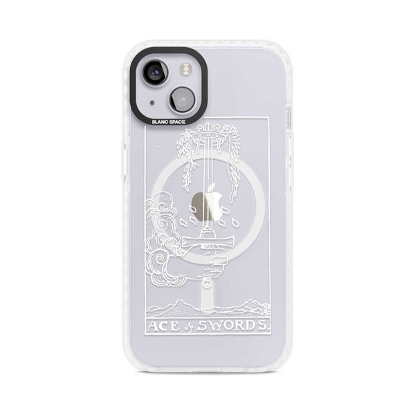 Personalised Ace Of Swords Tarot Card (White)