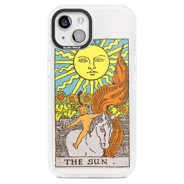 Personalised The Sun Tarot Card - Colour Custom Phone Case iPhone 15 Plus / Magsafe Impact Case,iPhone 15 / Magsafe Impact Case Blanc Space