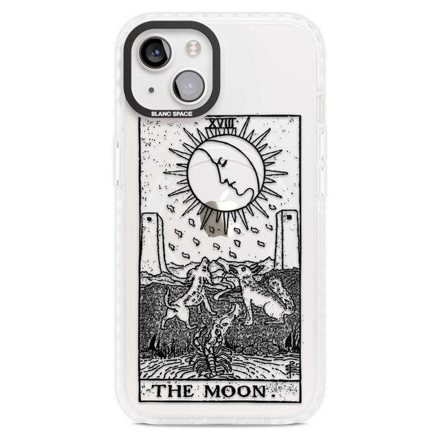 Personalised The Moon Tarot Card - Transparent Custom Phone Case iPhone 15 Plus / Magsafe Impact Case,iPhone 15 / Magsafe Impact Case Blanc Space