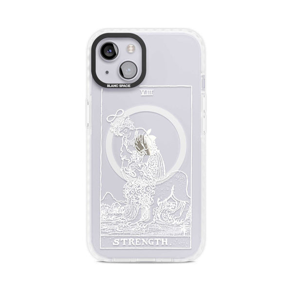 Personalised Strength Tarot Card (White)