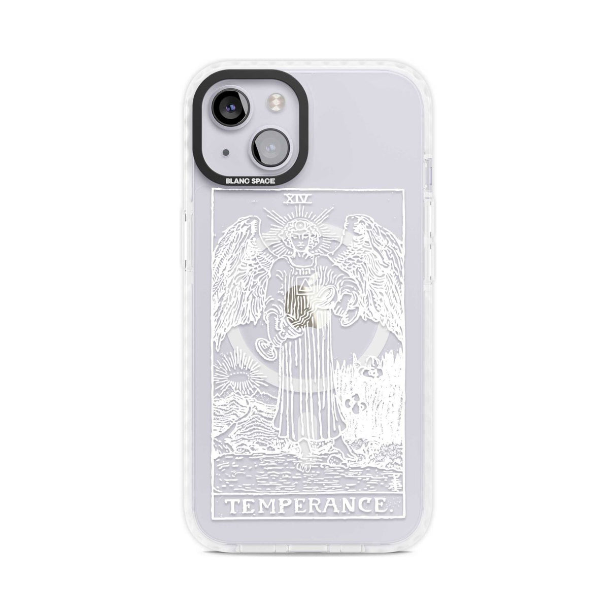 Personalised Temperance Tarot Card - White Transparent Custom Phone Case iPhone 15 Plus / Magsafe Impact Case,iPhone 15 / Magsafe Impact Case Blanc Space