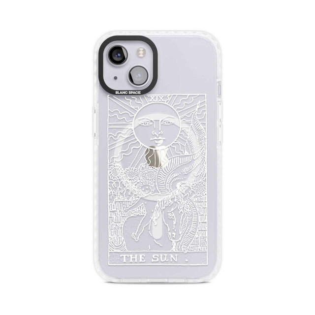 Personalised The Sun Tarot Card - White Transparent Custom Phone Case iPhone 15 Plus / Magsafe Impact Case,iPhone 15 / Magsafe Impact Case Blanc Space