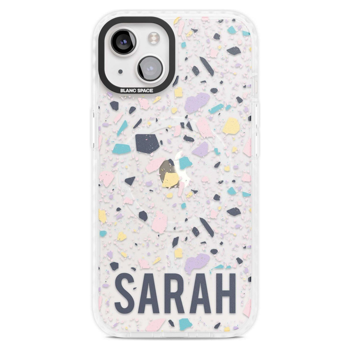 Personalised Terrazzo - Pink, Purple, Blue Custom Phone Case iPhone 15 Plus / Magsafe Impact Case,iPhone 15 / Magsafe Impact Case Blanc Space