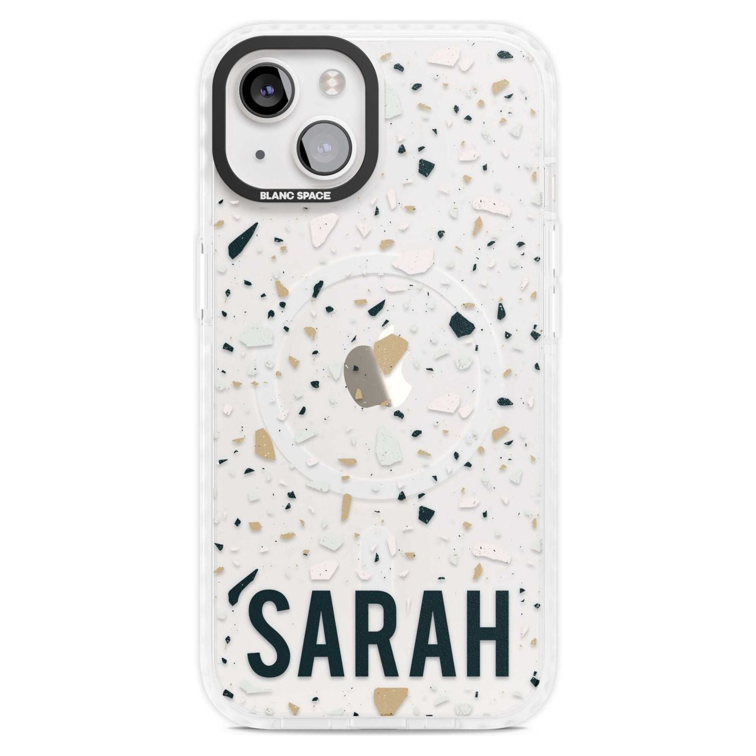 Personalised Terrazzo - Blue, Pink, Brown Custom Phone Case iPhone 15 Plus / Magsafe Impact Case,iPhone 15 / Magsafe Impact Case Blanc Space