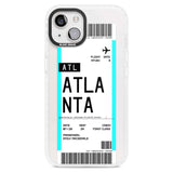 Personalised Atlanta Boarding Pass Custom Phone Case iPhone 15 Plus / Magsafe Impact Case,iPhone 15 / Magsafe Impact Case Blanc Space