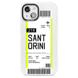 Personalised Santorini Boarding Pass Custom Phone Case iPhone 15 Plus / Magsafe Impact Case,iPhone 15 / Magsafe Impact Case Blanc Space