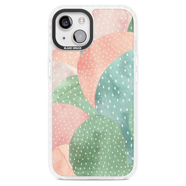 Colourful Close-Up Cacti Design Phone Case iPhone 15 Plus / Magsafe Impact Case,iPhone 15 / Magsafe Impact Case Blanc Space