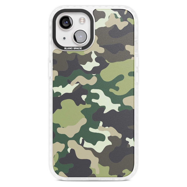 Green Camo Phone Case iPhone 15 Plus / Magsafe Impact Case,iPhone 15 / Magsafe Impact Case Blanc Space