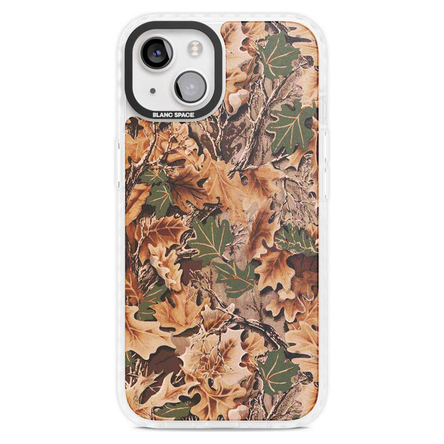 Leaves Camo Phone Case iPhone 15 Plus / Magsafe Impact Case,iPhone 15 / Magsafe Impact Case Blanc Space