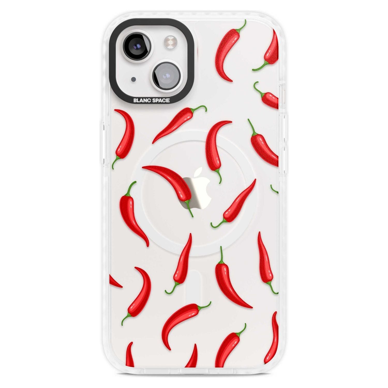 Chilli Pattern Phone Case iPhone 15 Plus / Magsafe Impact Case,iPhone 15 / Magsafe Impact Case Blanc Space