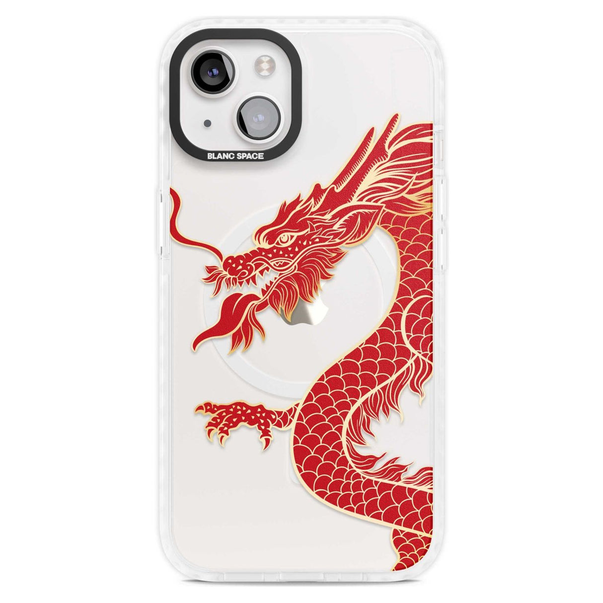 Large Red Dragon Phone Case iPhone 15 Plus / Magsafe Impact Case,iPhone 15 / Magsafe Impact Case Blanc Space