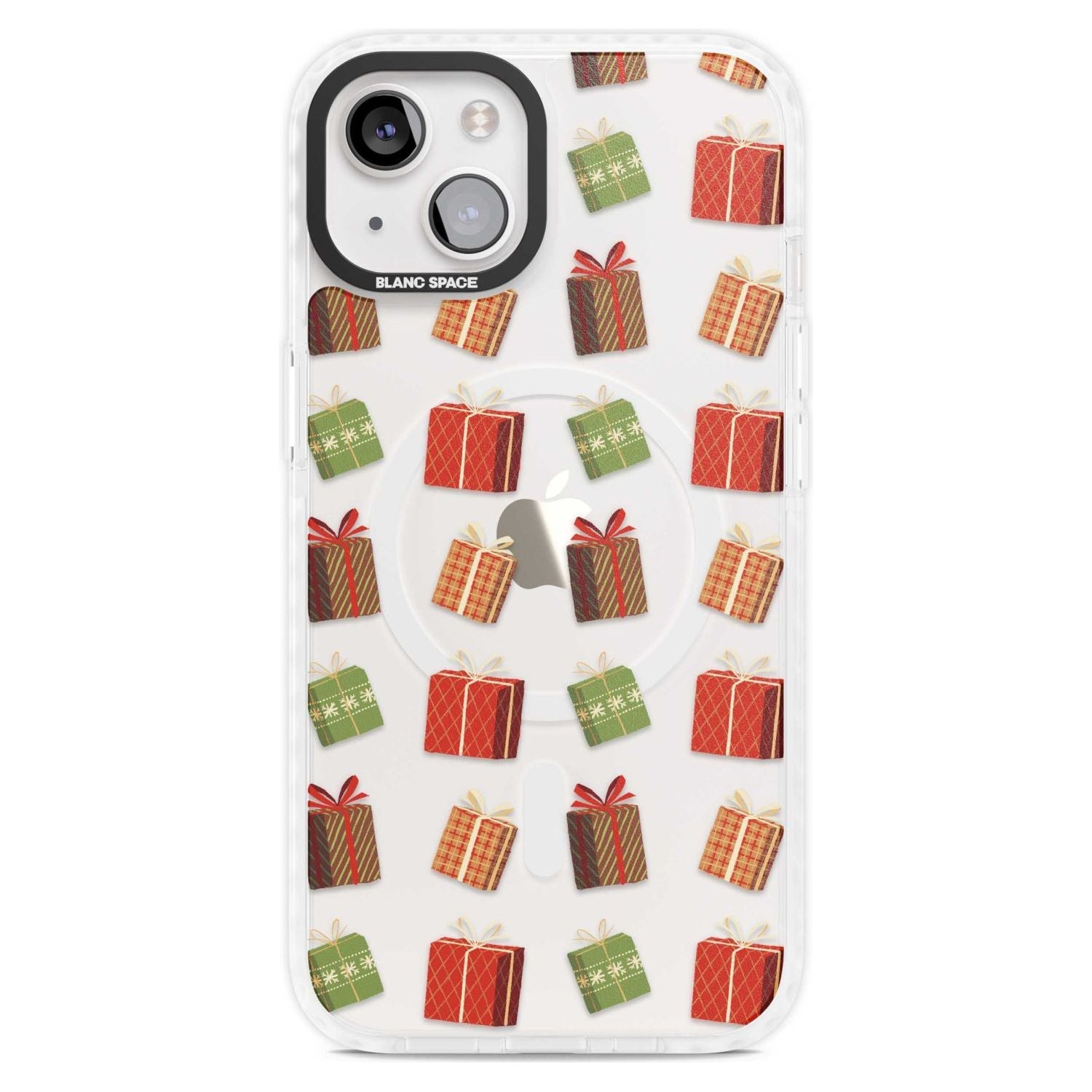 Christmas Presents Pattern Phone Case iPhone 15 Plus / Magsafe Impact Case,iPhone 15 / Magsafe Impact Case Blanc Space