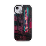 Large Kanji Sign - Neon Cities Photographs Phone Case iPhone 15 Plus / Magsafe Impact Case,iPhone 15 / Magsafe Impact Case Blanc Space