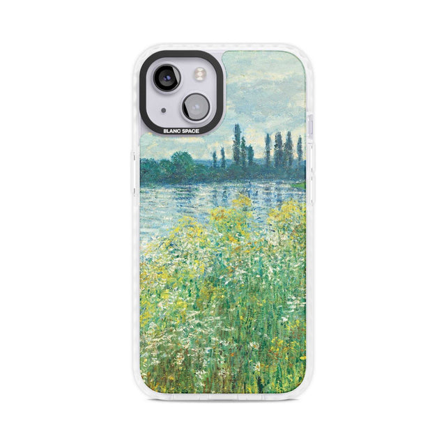 Banks of the Seine by Claude Monet Phone Case iPhone 15 Plus / Magsafe Impact Case,iPhone 15 / Magsafe Impact Case Blanc Space