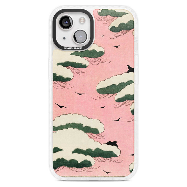 Japanese Pink Sky by Watanabe Seitei Phone Case iPhone 15 Plus / Magsafe Impact Case,iPhone 15 / Magsafe Impact Case Blanc Space
