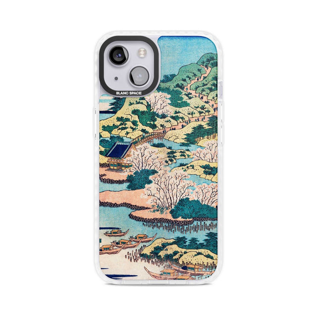Coastal Community by Katsushika Hokusai Phone Case iPhone 15 Plus / Magsafe Impact Case,iPhone 15 / Magsafe Impact Case Blanc Space
