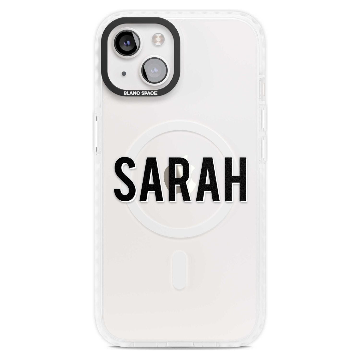 Personalised Clear Text  1A Custom Phone Case iPhone 15 Plus / Magsafe Impact Case,iPhone 15 / Magsafe Impact Case Blanc Space