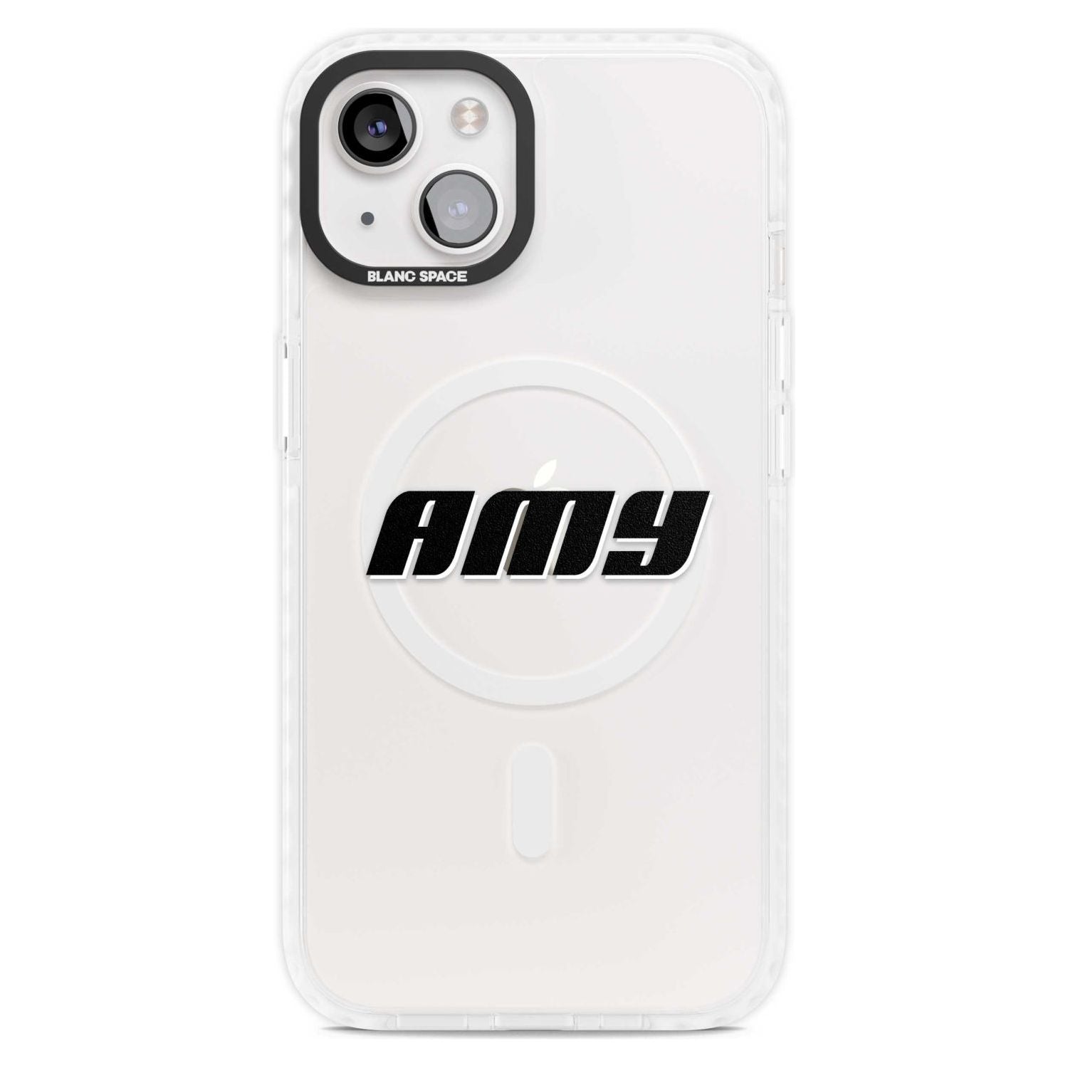 Personalised Clear Text  1C Custom Phone Case iPhone 15 Plus / Magsafe Impact Case,iPhone 15 / Magsafe Impact Case Blanc Space