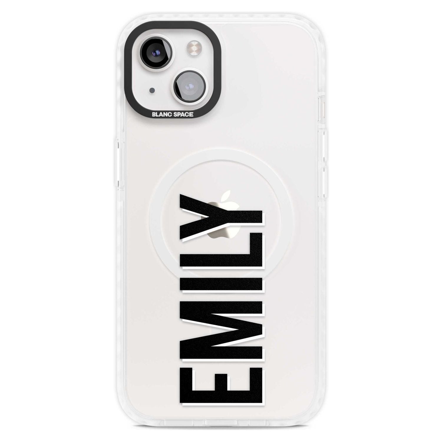 Personalised Clear Text  3A Custom Phone Case iPhone 15 Plus / Magsafe Impact Case,iPhone 15 / Magsafe Impact Case Blanc Space