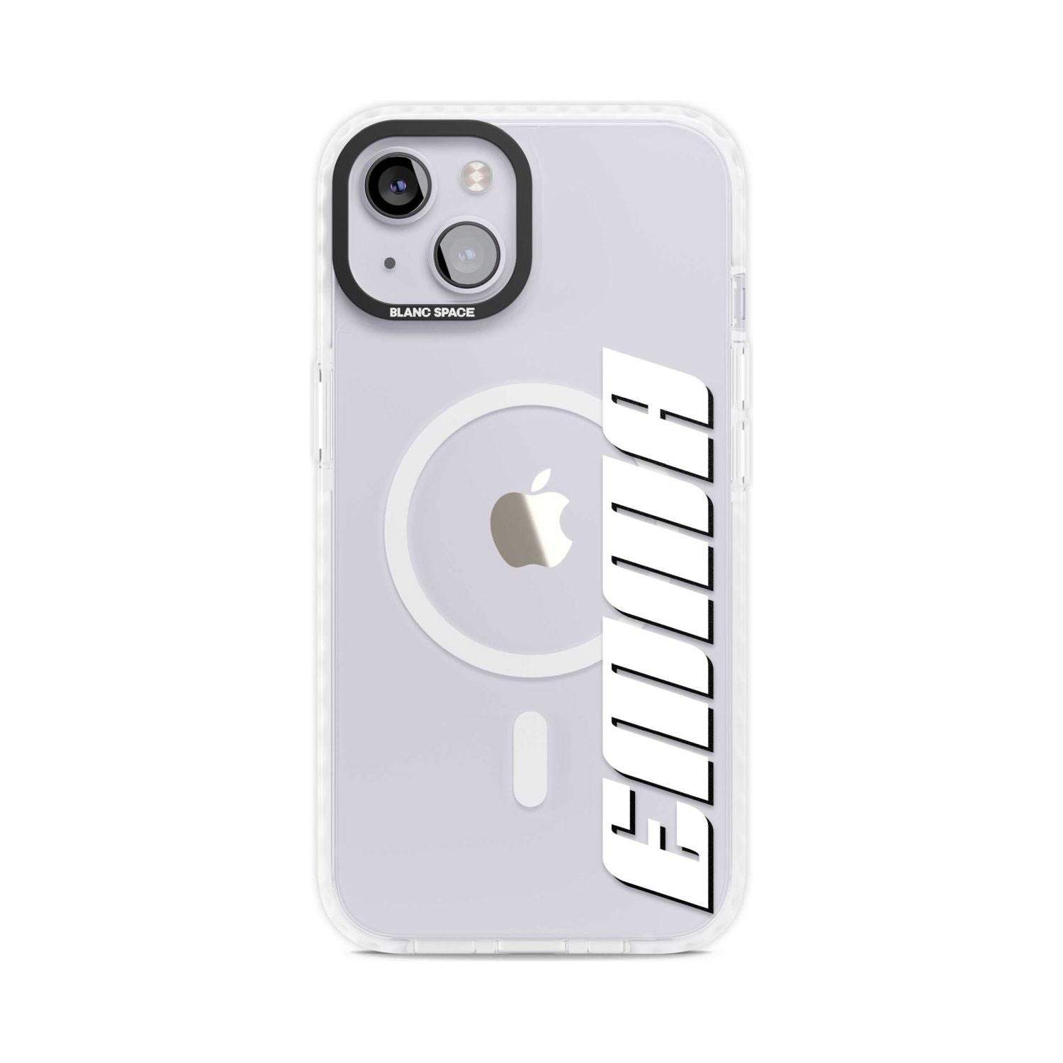 Personalised Clear Text  4B Custom Phone Case iPhone 15 Plus / Magsafe Impact Case,iPhone 15 / Magsafe Impact Case Blanc Space