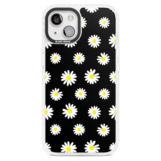 White Daisy Pattern (Black)