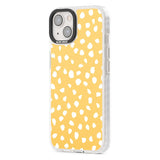 White on Yellow Dalmatian Polka Dot Spots