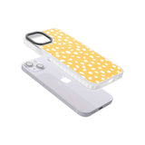 White on Yellow Dalmatian Polka Dot Spots