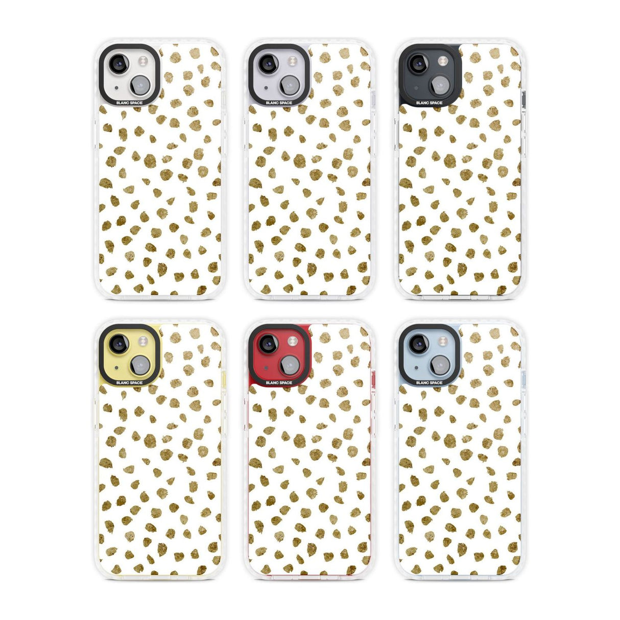 Gold Look on White Dalmatian Polka Dot Spots Phone Case iPhone 15 Pro Max / Black Impact Case,iPhone 15 Plus / Black Impact Case,iPhone 15 Pro / Black Impact Case,iPhone 15 / Black Impact Case,iPhone 15 Pro Max / Impact Case,iPhone 15 Plus / Impact Case,iPhone 15 Pro / Impact Case,iPhone 15 / Impact Case,iPhone 15 Pro Max / Magsafe Black Impact Case,iPhone 15 Plus / Magsafe Black Impact Case,iPhone 15 Pro / Magsafe Black Impact Case,iPhone 15 / Magsafe Black Impact Case,iPhone 14 Pro Max / Black Impact Case