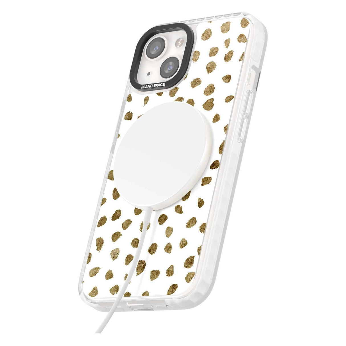 Gold Look on White Dalmatian Polka Dot Spots Phone Case iPhone 15 Pro Max / Black Impact Case,iPhone 15 Plus / Black Impact Case,iPhone 15 Pro / Black Impact Case,iPhone 15 / Black Impact Case,iPhone 15 Pro Max / Impact Case,iPhone 15 Plus / Impact Case,iPhone 15 Pro / Impact Case,iPhone 15 / Impact Case,iPhone 15 Pro Max / Magsafe Black Impact Case,iPhone 15 Plus / Magsafe Black Impact Case,iPhone 15 Pro / Magsafe Black Impact Case,iPhone 15 / Magsafe Black Impact Case,iPhone 14 Pro Max / Black Impact Case