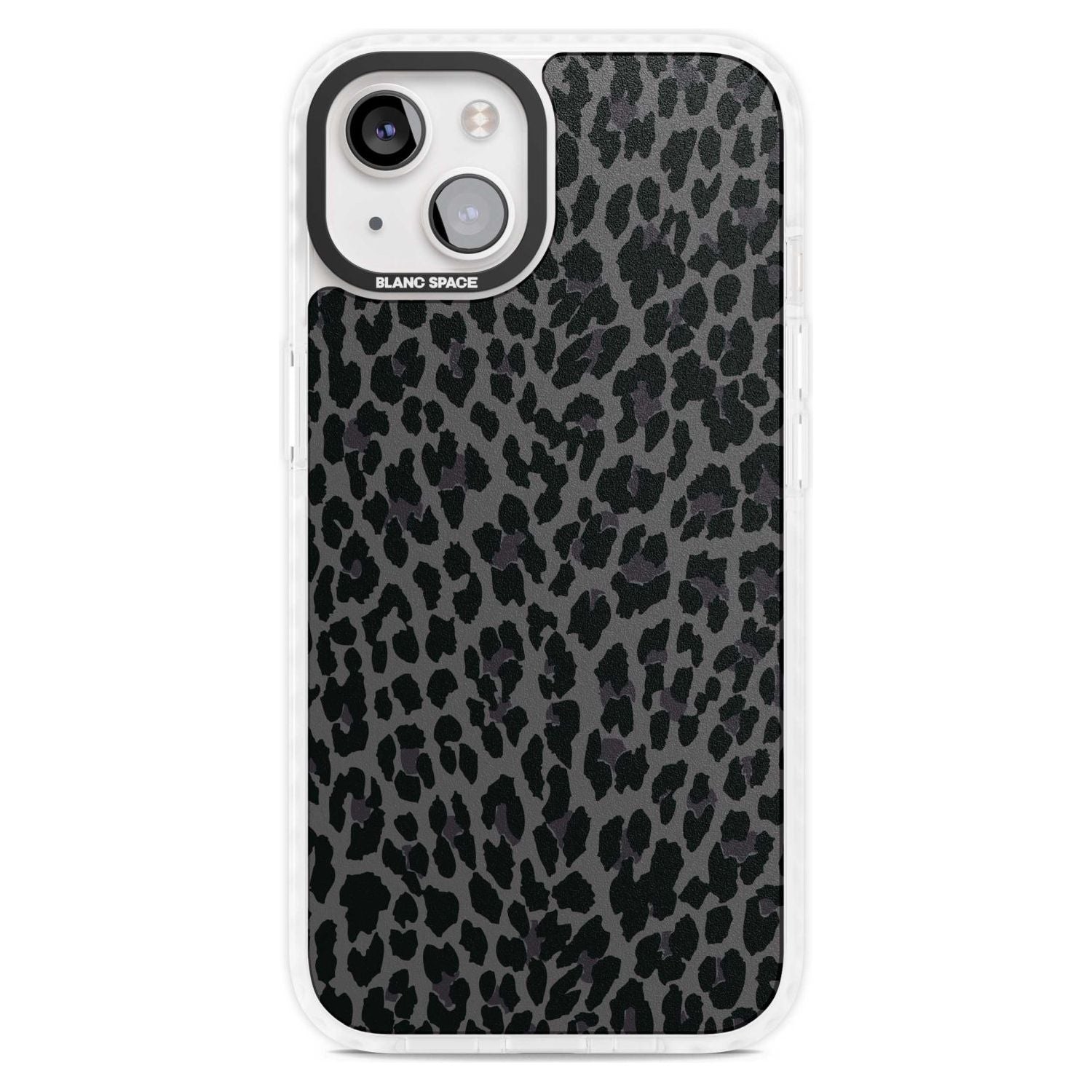 Dark Animal Print Pattern Small Leopard Phone Case iPhone 15 Plus / Magsafe Impact Case,iPhone 15 / Magsafe Impact Case Blanc Space