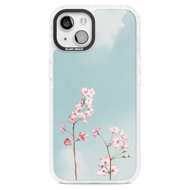 Blossom Flower Sky Phone Case iPhone 15 Plus / Magsafe Impact Case,iPhone 15 / Magsafe Impact Case Blanc Space