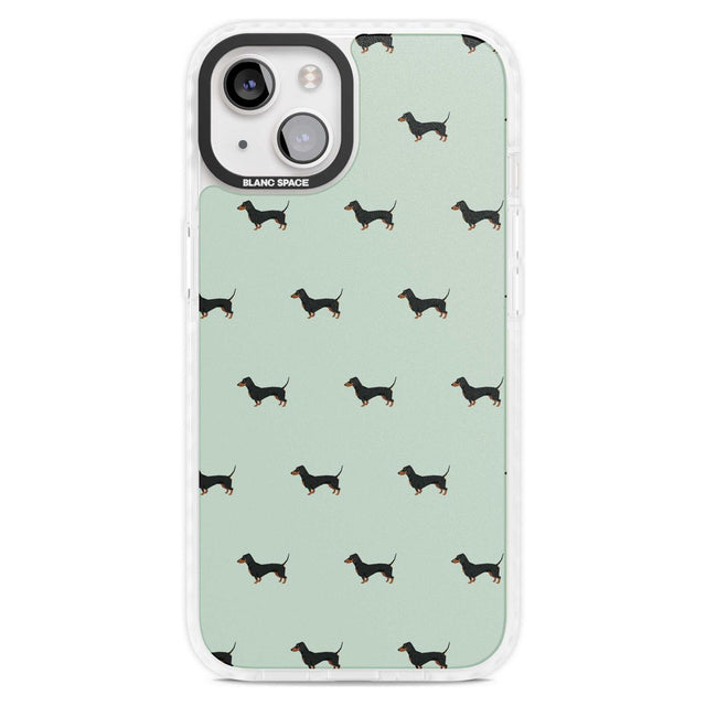 Dachshund Dog Pattern Phone Case iPhone 15 Plus / Magsafe Impact Case,iPhone 15 / Magsafe Impact Case Blanc Space