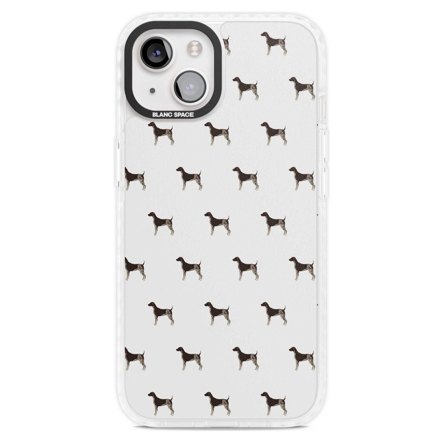 German Shorthaired Pointer Dog Pattern Phone Case iPhone 15 Plus / Magsafe Impact Case,iPhone 15 / Magsafe Impact Case Blanc Space
