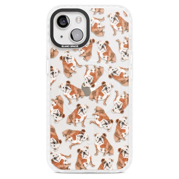 English Bulldog Watercolour Dog Pattern