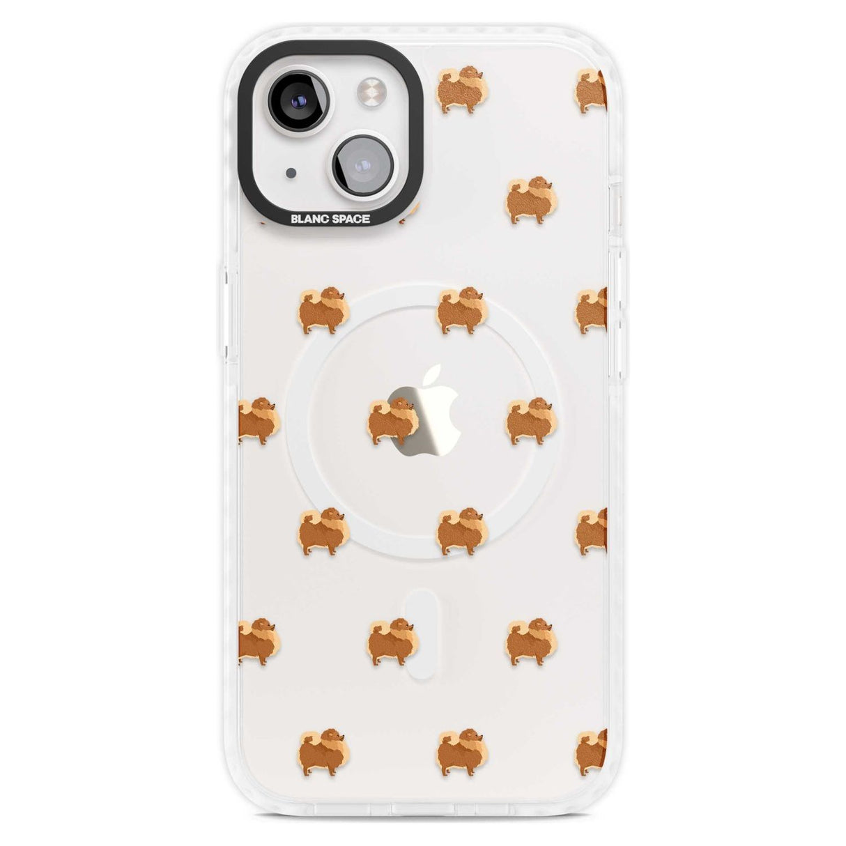 Pomeranian Dog Pattern Clear