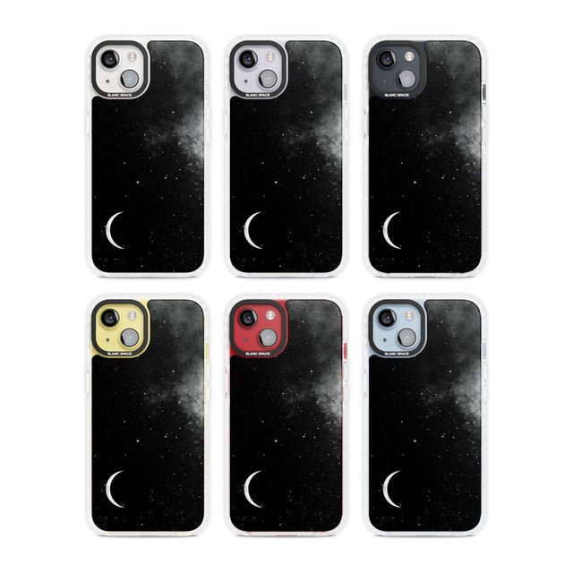 Night Sky Galaxies: Crescent Moon Phone Case iPhone 15 Pro Max / Black Impact Case,iPhone 15 Plus / Black Impact Case,iPhone 15 Pro / Black Impact Case,iPhone 15 / Black Impact Case,iPhone 15 Pro Max / Impact Case,iPhone 15 Plus / Impact Case,iPhone 15 Pro / Impact Case,iPhone 15 / Impact Case,iPhone 15 Pro Max / Magsafe Black Impact Case,iPhone 15 Plus / Magsafe Black Impact Case,iPhone 15 Pro / Magsafe Black Impact Case,iPhone 15 / Magsafe Black Impact Case,iPhone 14 Pro Max / Black Impact Case,iPhone 14 