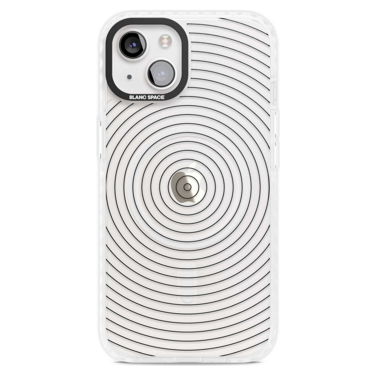 Abstract Lines: Circles Phone Case iPhone 15 Plus / Magsafe Impact Case,iPhone 15 / Magsafe Impact Case Blanc Space