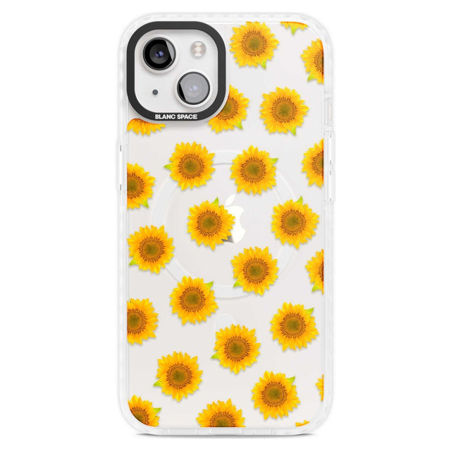 Sunflowers Transparent Pattern