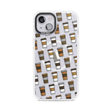 Coffee Cup Pattern Phone Case iPhone 15 Plus / Magsafe Impact Case,iPhone 15 / Magsafe Impact Case Blanc Space