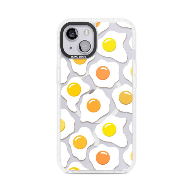 Fried Egg Pattern Phone Case iPhone 15 Plus / Magsafe Impact Case,iPhone 15 / Magsafe Impact Case Blanc Space