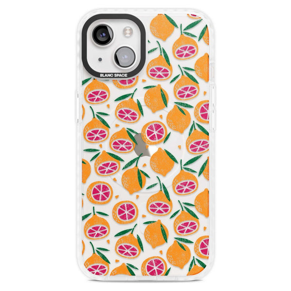 Blood Orange Fruit Pattern Transparent