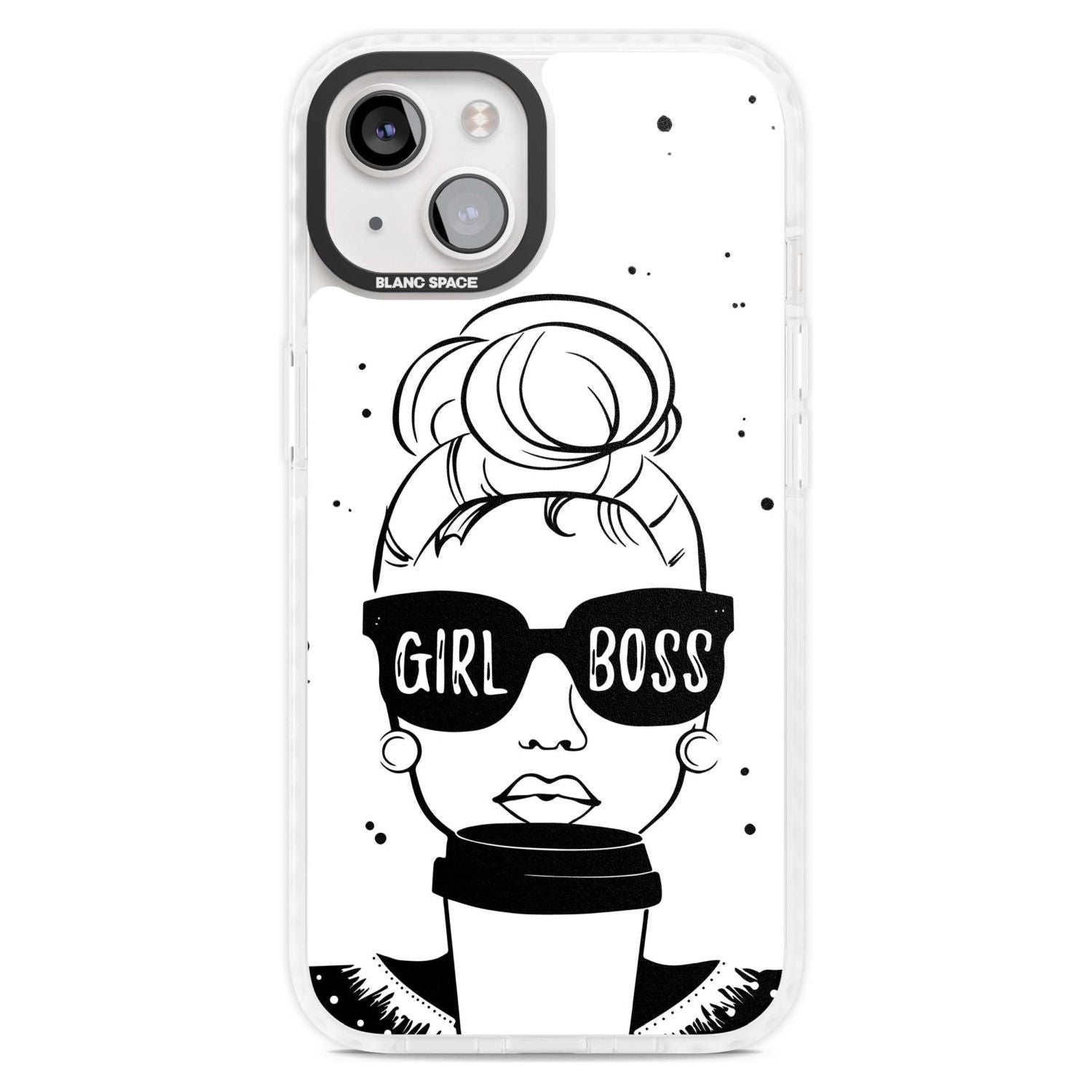 Girl Boss Phone Case iPhone 15 Plus / Magsafe Impact Case,iPhone 15 / Magsafe Impact Case Blanc Space