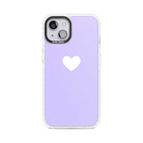 Single Heart White & Pale Purple