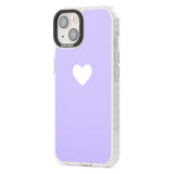 Single Heart White & Pale Purple