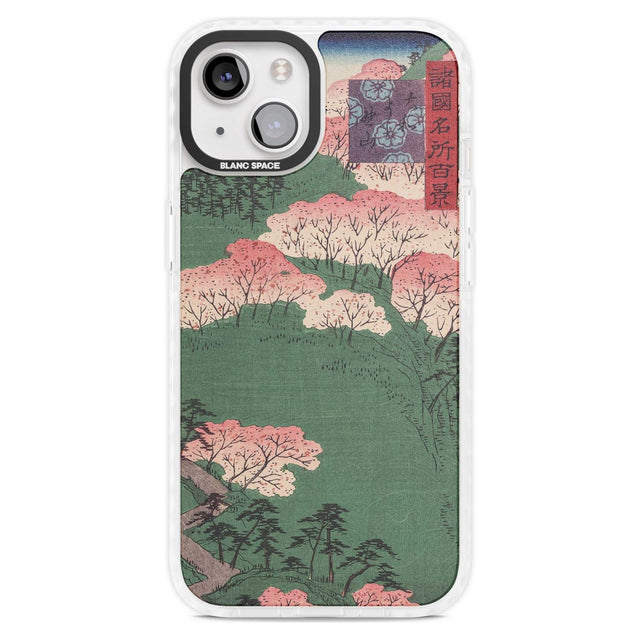 Japanese Illustration Cherry Blossom Forest Phone Case iPhone 15 Plus / Magsafe Impact Case,iPhone 15 / Magsafe Impact Case Blanc Space