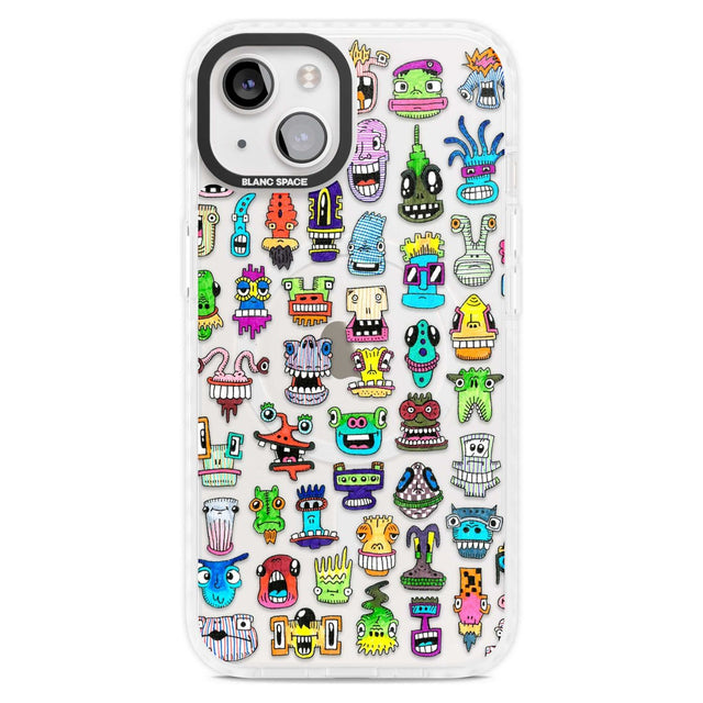 Familiar Faces Phone Case iPhone 15 Plus / Magsafe Impact Case,iPhone 15 / Magsafe Impact Case Blanc Space