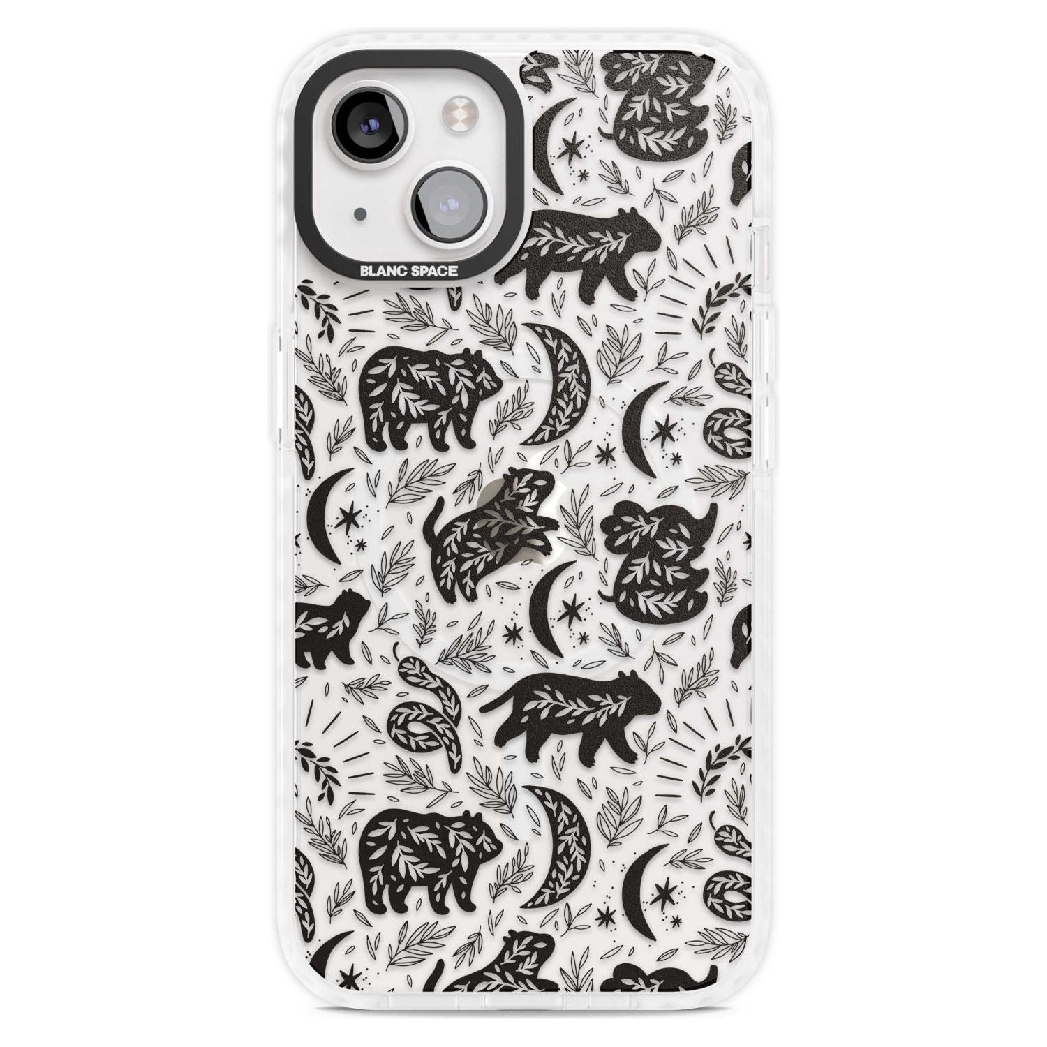 Leafy Bears Phone Case iPhone 15 Plus / Magsafe Impact Case,iPhone 15 / Magsafe Impact Case Blanc Space